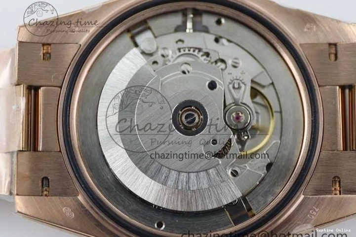 0419 Day Date 40mm RG 904L Steel TWF 1:1 Best Edition Black Crystal Dial on RG Bracelet A MoistureWicking 2349